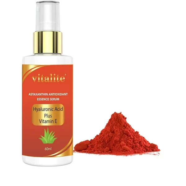 Vitalite Astaxanthin Serum Antioxidant Anti-aging Hyaluronic Acid, Vitamin A, C, E, UV Sun Shield, Supports Skin Hydration & Firmness, Supports Skin Rejuvenation - Image 5