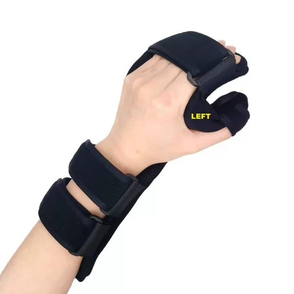 Resting Hand Splint For Men and Women, Hand Brace For Stroke Patient, Arthritis, Tendonitis, Carpel Tunnel Syndrome, Metacarpal Breaks, Flexion Contractures - Left Hand